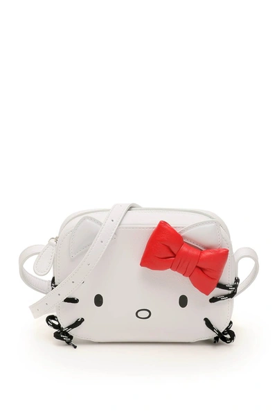 Shop Balenciaga Xs Camera Bag Hello Kitty In Optic White