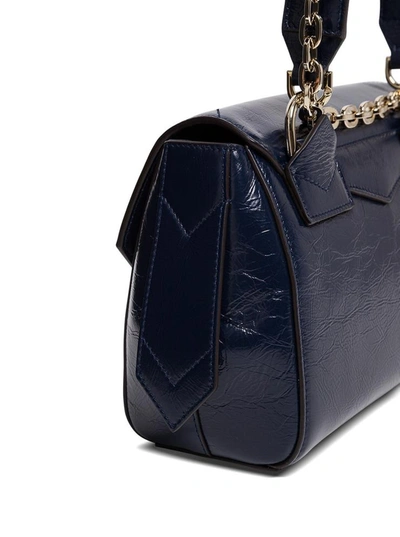 Shop Givenchy Id Flap Small Handbag In Blue Leather