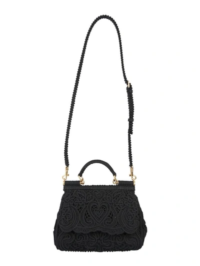 Shop Dolce & Gabbana Medium Sicily Bag In Black