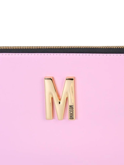 Shop Moschino Pouch With Logo In Pink