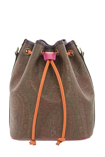Shop Etro Paisley Bucket Bag In Multicolor