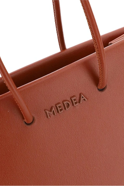 Shop Medea Short Prima Bag With Leather Chain In Cherry
