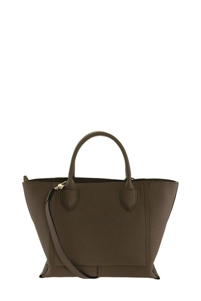Shop Longchamp Mailbox Bag With Handle M In Mole