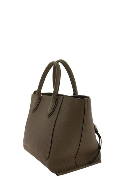 Shop Longchamp Mailbox Bag With Handle M In Mole