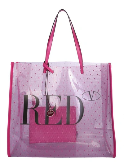 Shop Red Valentino "pointote" Shopping Bag In Pink