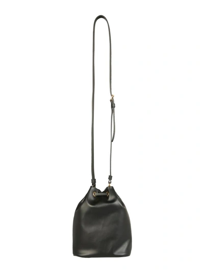 Shop Moschino Bucket Bag With Logo In Black