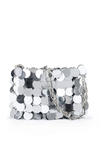 Shop Rabanne Paco  Iconic 1969 Sparkle Bag In Silver