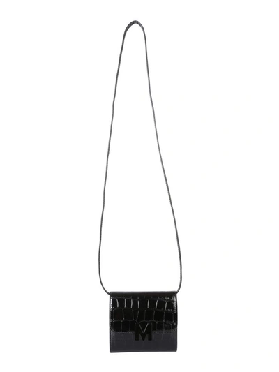 Shop Msgm Mini Bag With Logo In Black