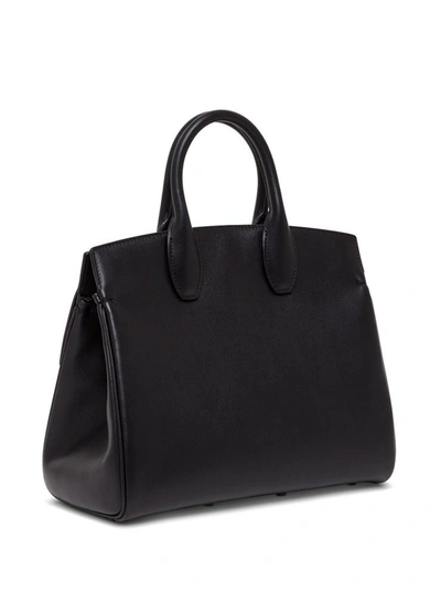 Shop Ferragamo The Studio Handbag In Black Leather