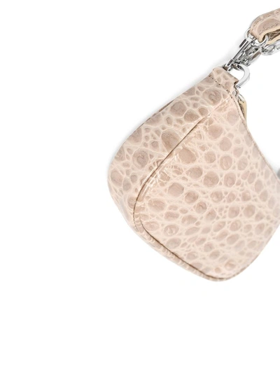 Shop By Far Beige Rachel Croco Bag In Nude