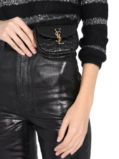 Shop Saint Laurent "kaia" Belt Bag In Black