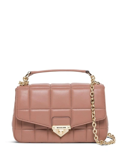 Shop Michael Michael Kors Soho Crossbody Bag In Quilted Leather In Brown