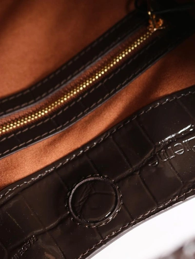 Shop Elleme Raisin Croco Embossed Leather Burgundy In Brown