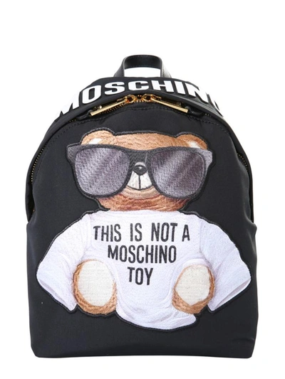 Shop Moschino "teddy" Backpack In Black