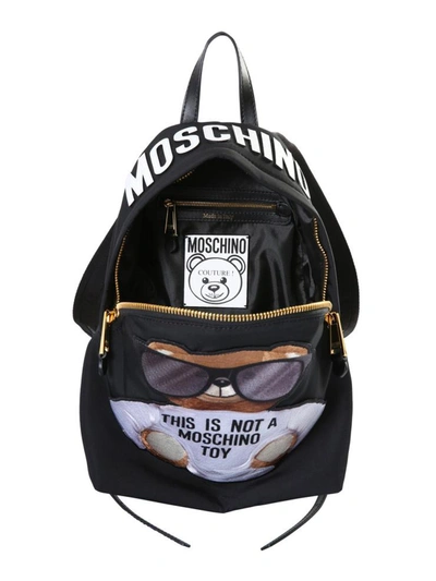Shop Moschino "teddy" Backpack In Black