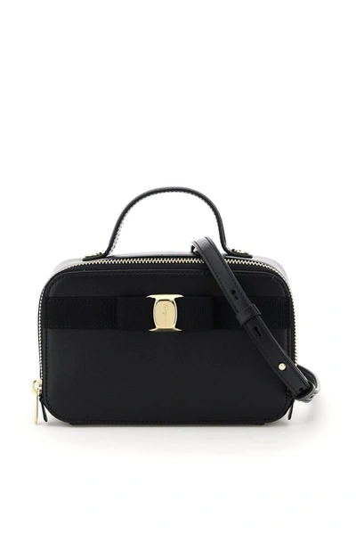 Shop Ferragamo Salvatore  New Vara Camera Bag In Nero