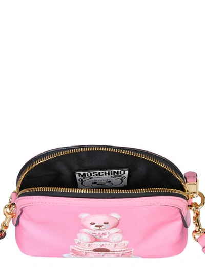 Shop Moschino Cake Teddy Bear Shoulder Bag In Pink