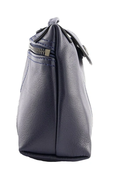 Shop Longchamp Le Pliage Cuir - Crossbody Bag In Navy