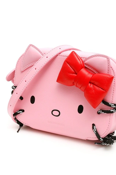 Shop Balenciaga Xs Camera Bag Hello Kitty In Pink