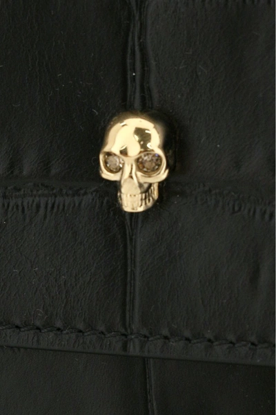 Shop Alexander Mcqueen Skull Envelope Pouch In Black