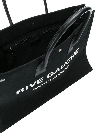 Shop Saint Laurent Rive Gauche Shopping Bag In Black