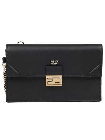 Shop Fendi Bags In Nero+oro Soft