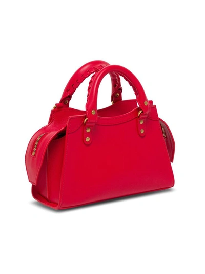 Shop Balenciaga Neo Classic City Mini Handbag In Leather In Red