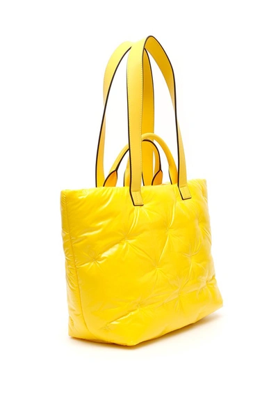 Shop Tory Burch Perry Bombe Tote Bag In Limone