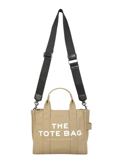 Shop Marc Jacobs The Mini Traveler Tote Bag In Beige