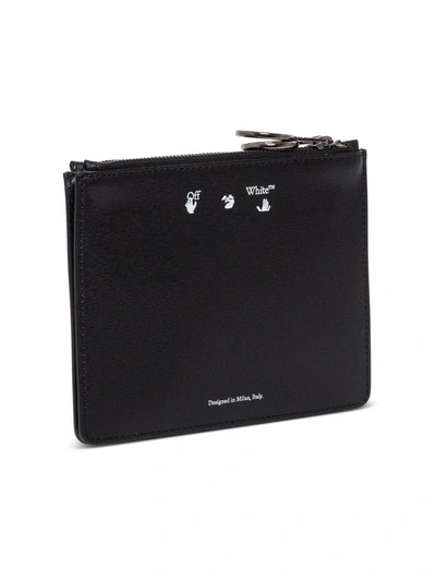 Shop Off-white Diagonal Leather Clutch In Black