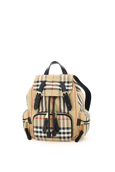 Shop Burberry Vintage Check Rucksack In Archive Beige