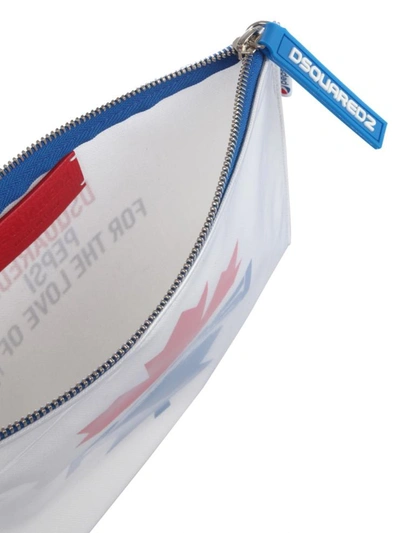 Shop Dsquared2 Pouch With Pepsi Logo In White