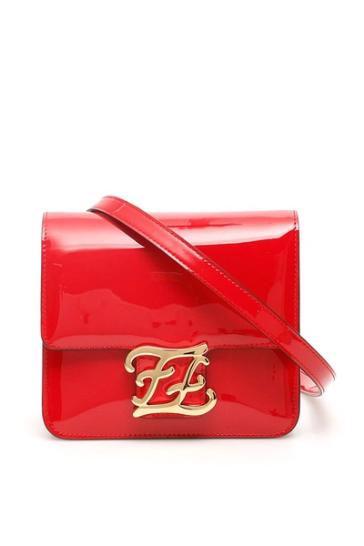 Shop Fendi Ff Karligraphy Bag In Rosso Cardinale Os