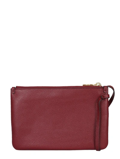 Shop Tory Burch Perry Bombe Clutch In Red
