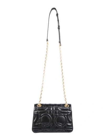 Shop Ferragamo Gancini Bag In Black