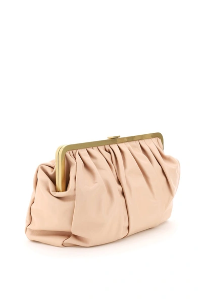 Shop Mansur Gavriel Wave Frame Clutch In Rosa