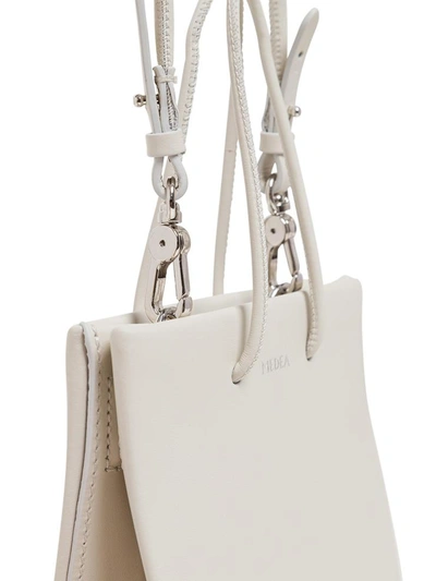 Shop Medea Short Long Crossbody Bag In White