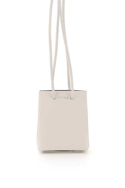 Shop Medea Mini  Long Strap Micro Bag In Porcelain