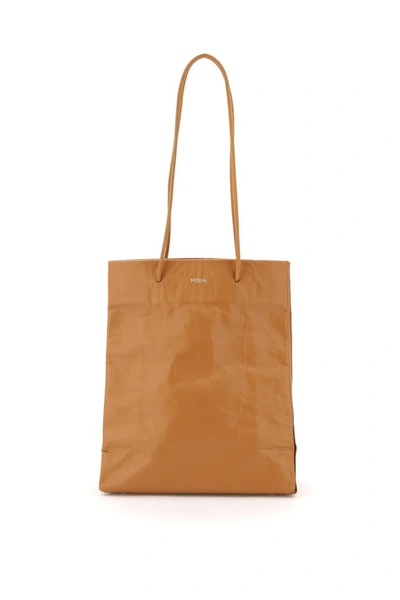 Shop Medea Tall Busted Bag In Biscotto