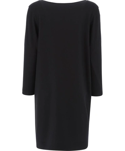 Shop Harris Wharf London Geomatric Boxy Dress In Black  