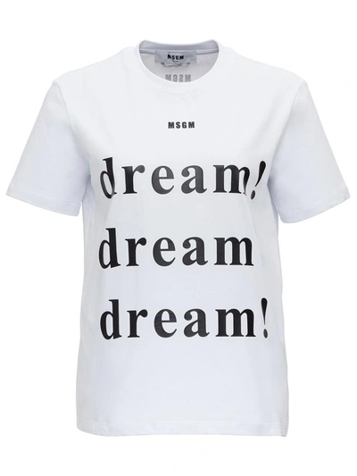 Shop Msgm Dream T-shirt In White
