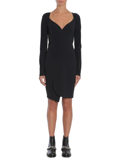 Shop Givenchy Long Sleeve Dress In Black