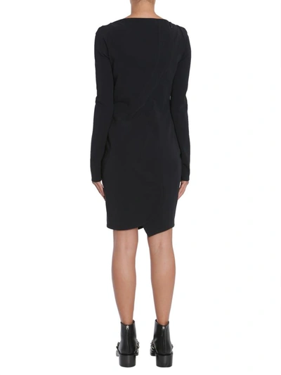 Shop Givenchy Long Sleeve Dress In Black