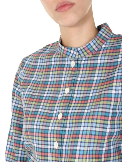 Shop Apc Plaid Shirt In Multicolour