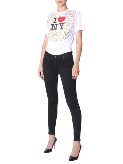 Shop Versace I Love Ny Print T-shirt In White