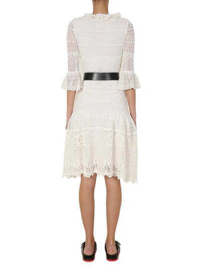 Shop Alexander Mcqueen Knitted Dress In White