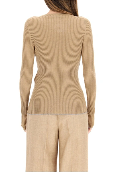 Shop Gabriela Hearst Jaipur Sweater In Cashmere And Silk In Camel Heather