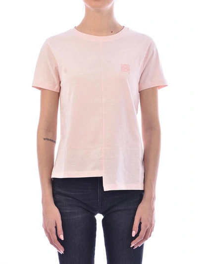 Shop Loewe Asymmetric Anagram T-shirt In Pink