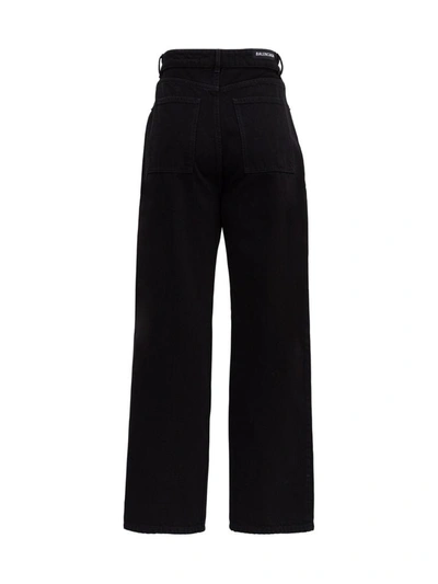 Shop Balenciaga Oversize Jeans In Black