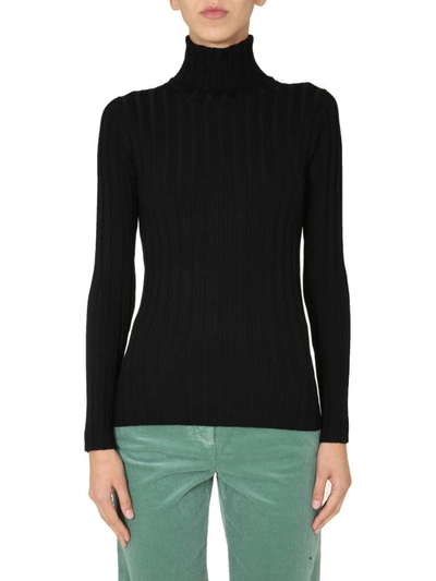 Shop Aspesi Turtleneck Sweater In Black